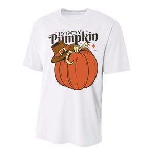 Howdy Pumpkin Cowboy Fall Performance Sprint T-Shirt