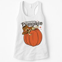 Howdy Pumpkin Cowboy Fall Womens Tank Top