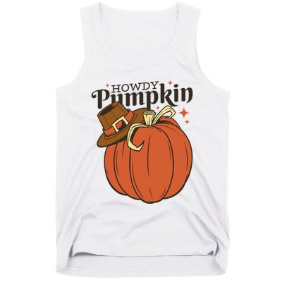 Howdy Pumpkin Cowboy Fall Tank Top