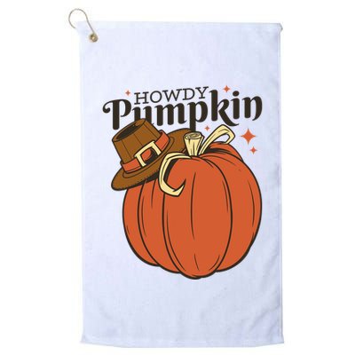 Howdy Pumpkin Cowboy Fall Golf Towel