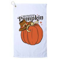 Howdy Pumpkin Cowboy Fall Platinum Collection Golf Towel