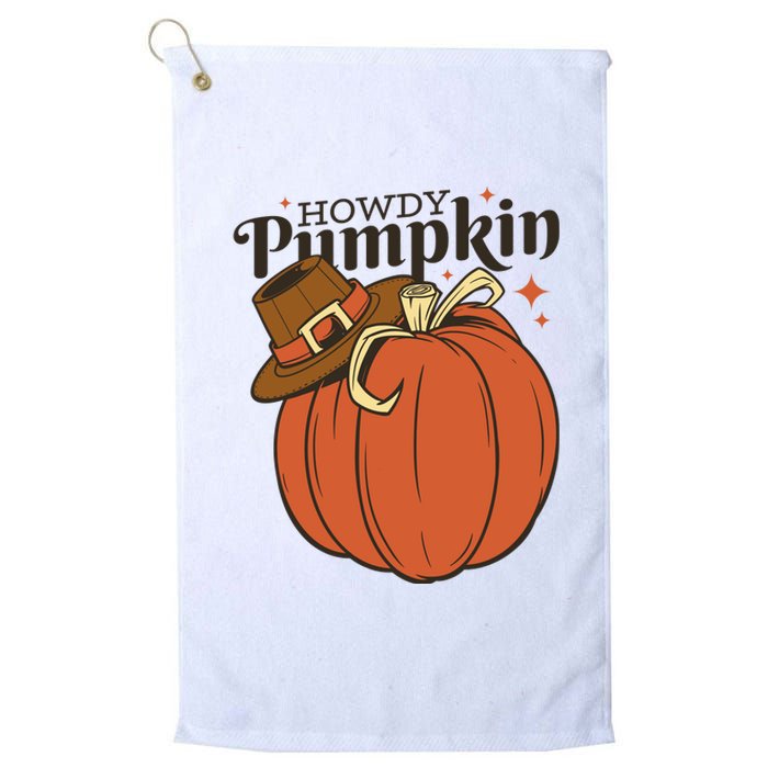 Howdy Pumpkin Cowboy Fall Platinum Collection Golf Towel