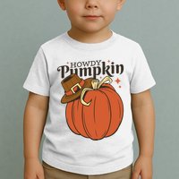 Howdy Pumpkin Cowboy Fall Toddler T-Shirt