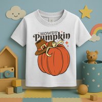 Howdy Pumpkin Cowboy Fall Toddler T-Shirt