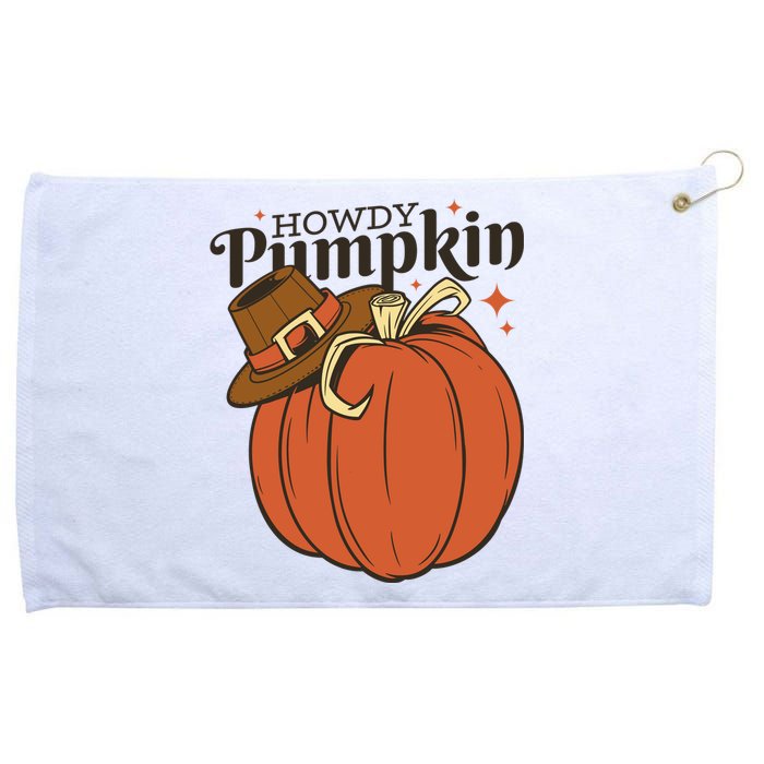 Howdy Pumpkin Cowboy Fall Grommeted Golf Towel