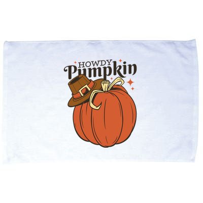 Howdy Pumpkin Cowboy Fall Microfiber Hand Towel