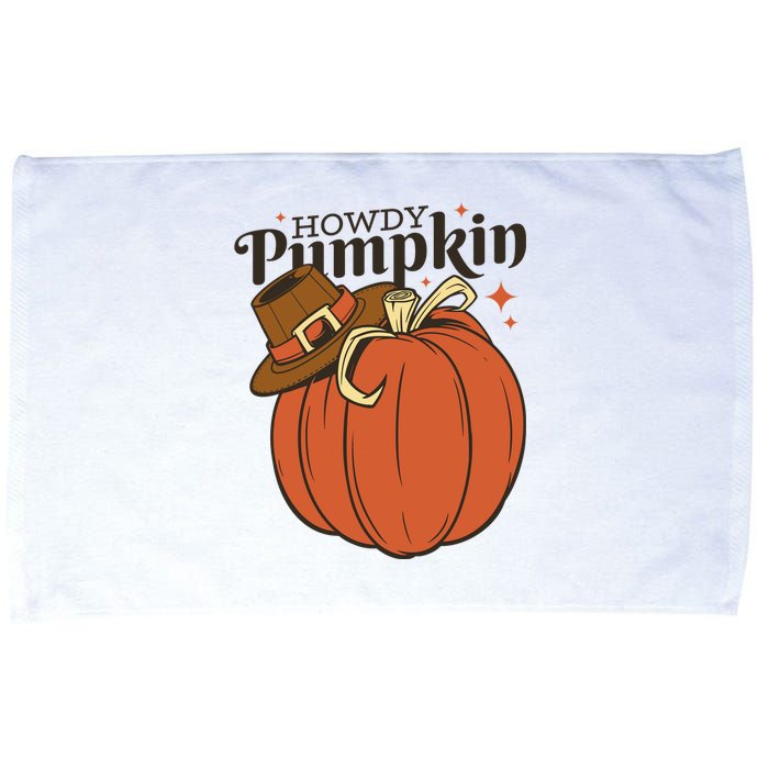 Howdy Pumpkin Cowboy Fall Microfiber Hand Towel