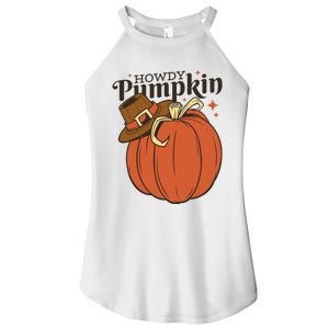 Howdy Pumpkin Cowboy Fall Women's Perfect Tri Rocker Tank