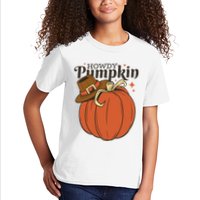 Howdy Pumpkin Cowboy Fall Kids T-Shirt