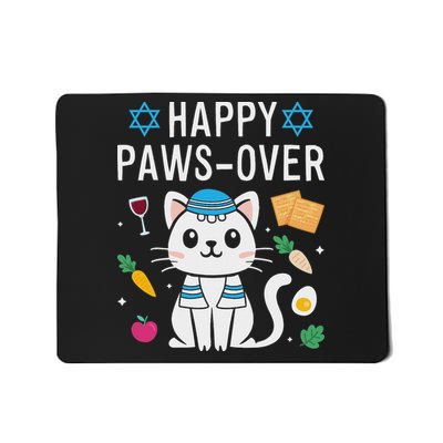 Happy Pawsover Cat Lover Funny Cat Passover Seder Mousepad