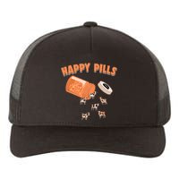 Happy Pills Cow Funny Livestock Farm Animal Lovers Novelty Yupoong Adult 5-Panel Trucker Hat