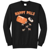 Happy Pills Cow Funny Livestock Farm Animal Lovers Novelty Sweatshirt