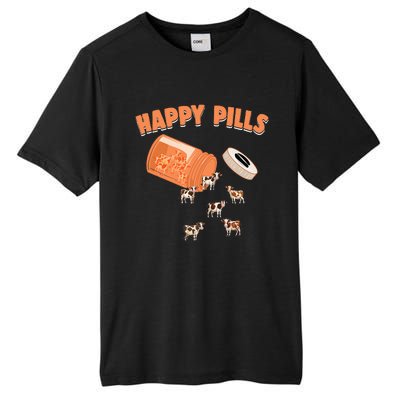 Happy Pills Cow Funny Livestock Farm Animal Lovers Novelty Tall Fusion ChromaSoft Performance T-Shirt