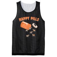 Happy Pills Cow Funny Livestock Farm Animal Lovers Novelty Mesh Reversible Basketball Jersey Tank