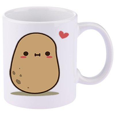 Happy Potato Cool Gift 11oz C Handle Ceramic Mug