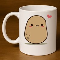 Happy Potato Cool Gift 11oz C Handle Ceramic Mug