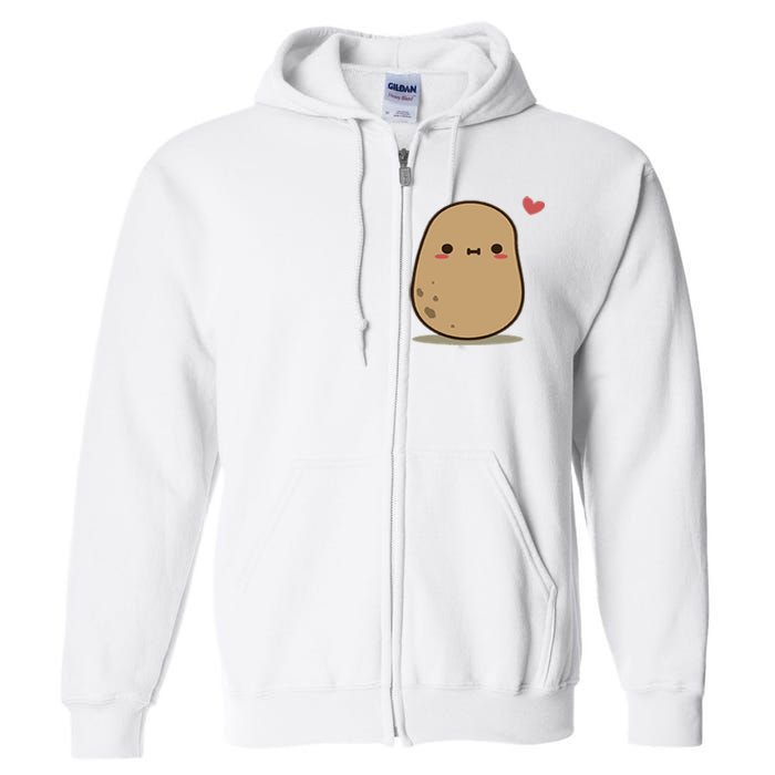 Happy Potato Cool Gift Full Zip Hoodie