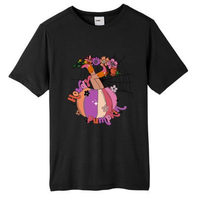 Howdy Pumpkin Cow Pumpkin Spooky Vibes Hippie Halloween Gift Tall Fusion ChromaSoft Performance T-Shirt