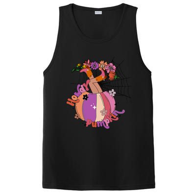 Howdy Pumpkin Cow Pumpkin Spooky Vibes Hippie Halloween Gift PosiCharge Competitor Tank