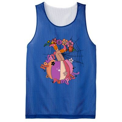 Howdy Pumpkin Cow Pumpkin Spooky Vibes Hippie Halloween Gift Mesh Reversible Basketball Jersey Tank