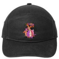 Howdy Pumpkin Cow Pumpkin Spooky Vibes Hippie Halloween Cute Gift 7-Panel Snapback Hat