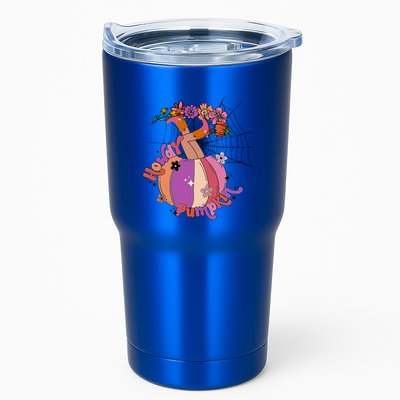Howdy Pumpkin Cow Pumpkin Spooky Vibes Hippie Halloween Cute Gift Tumbler