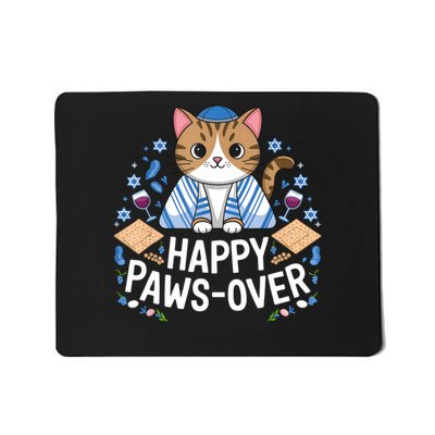 Happy Pawsover Cat Lover Funny Cat Passover Seder Jewish  Mousepad