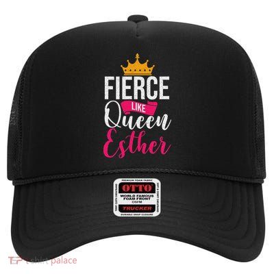 Happy Purim Costume Idea Queen Esther Hebrew Jewish Holiday High Crown Mesh Back Trucker Hat