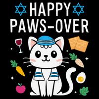 Happy Pawsover Cat Lover Funny Cat Passover Seder Daily Commute Backpack