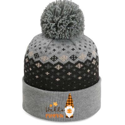 Hello Pumpkin Cute Gnome Fall Autumn The Baniff Cuffed Pom Beanie