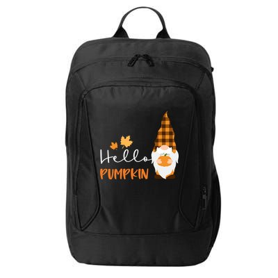 Hello Pumpkin Cute Gnome Fall Autumn City Backpack