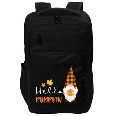 Hello Pumpkin Cute Gnome Fall Autumn Impact Tech Backpack