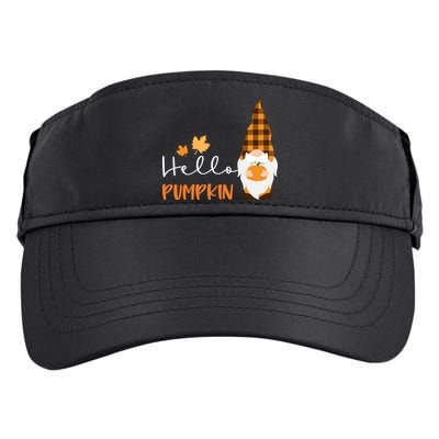 Hello Pumpkin Cute Gnome Fall Autumn Adult Drive Performance Visor