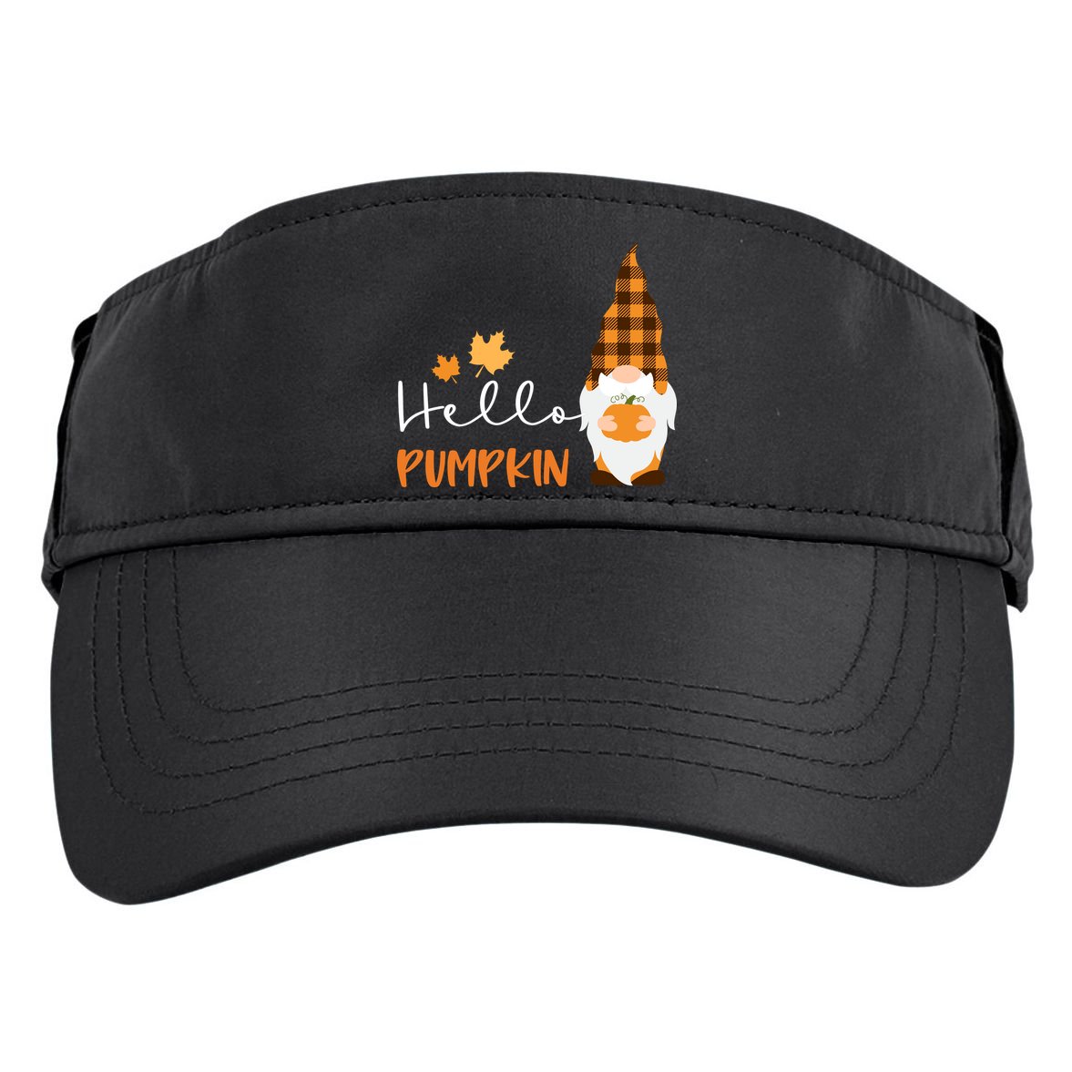 Hello Pumpkin Cute Gnome Fall Autumn Adult Drive Performance Visor
