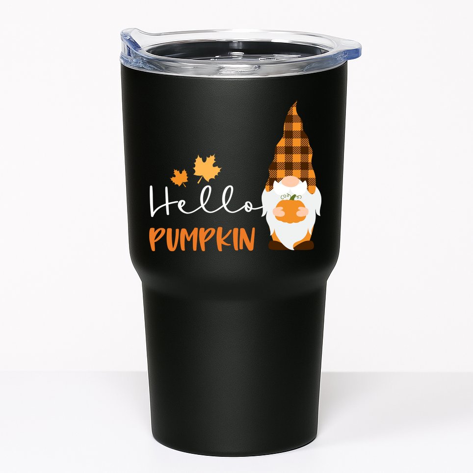Hello Pumpkin Cute Gnome Fall Autumn Tumbler