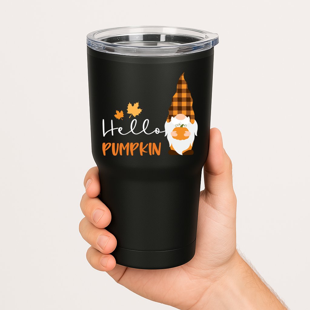 Hello Pumpkin Cute Gnome Fall Autumn Tumbler