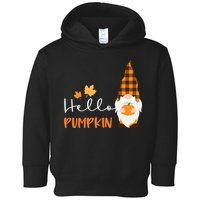 Hello Pumpkin Cute Gnome Fall Autumn Toddler Hoodie