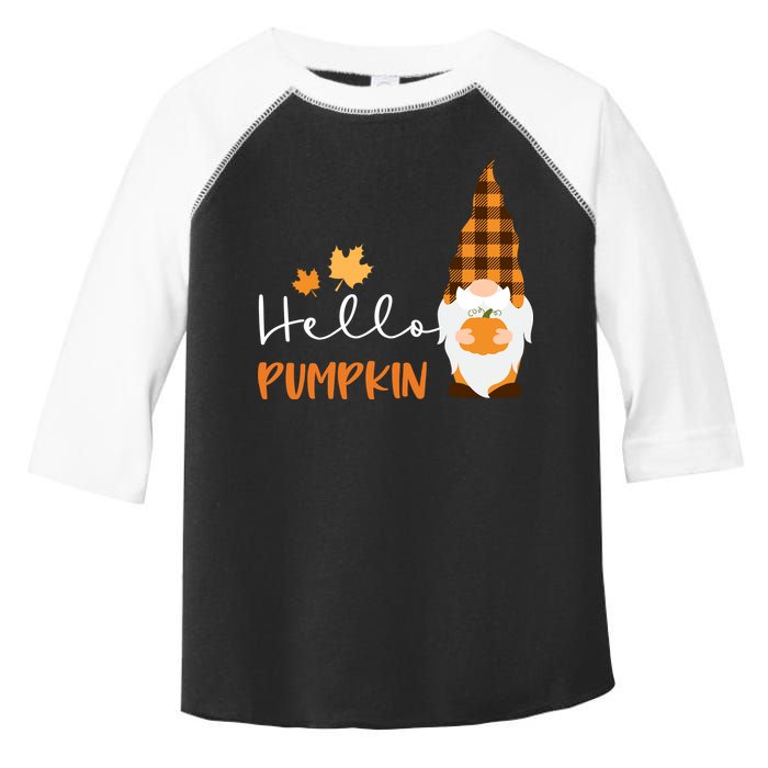 Hello Pumpkin Cute Gnome Fall Autumn Toddler Fine Jersey T-Shirt