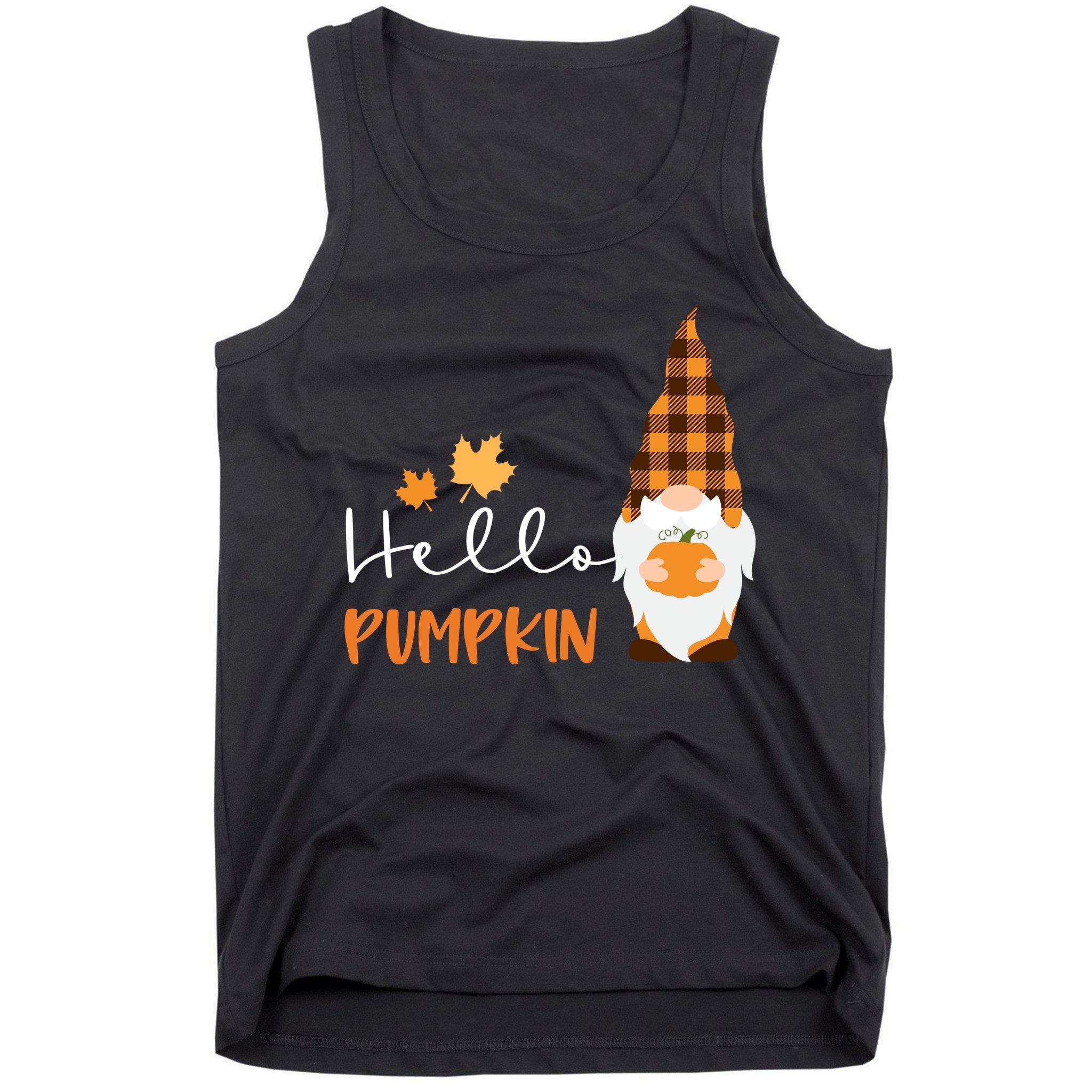 Hello Pumpkin Cute Gnome Fall Autumn Tank Top