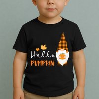 Hello Pumpkin Cute Gnome Fall Autumn Toddler T-Shirt