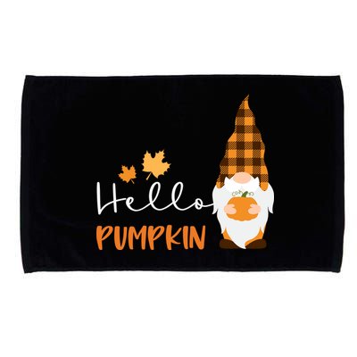 Hello Pumpkin Cute Gnome Fall Autumn Microfiber Hand Towel