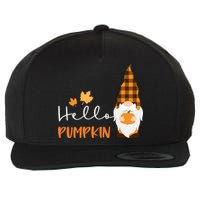 Hello Pumpkin Cute Gnome Fall Autumn Wool Snapback Cap