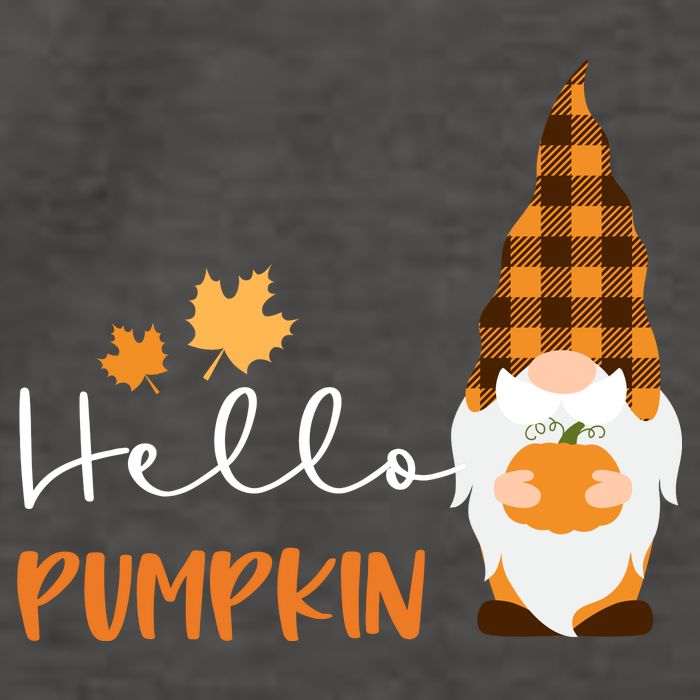 Hello Pumpkin Cute Gnome Fall Autumn Vector Backpack