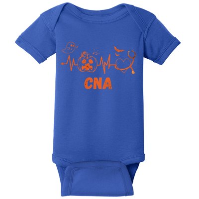 Halloween Pumpkin Cna Nurse Stethoscope Heartbeat Nursing Funny Gift Baby Bodysuit