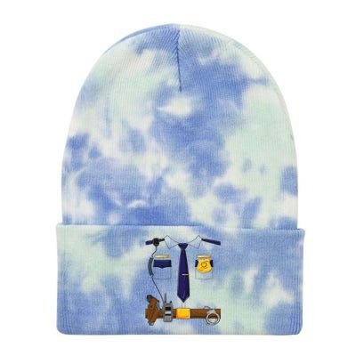 Halloween Police Costume Policeman Police Officer Funny Tie Dye 12in Knit Beanie