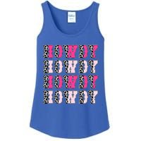 Howdy Pink Cow Print Western Country Cowgirl Texas Ladies Essential Tank