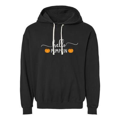 Hello Pumpkin Cute Fall Garment-Dyed Fleece Hoodie