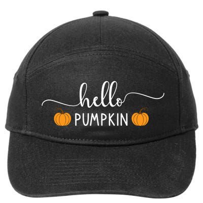 Hello Pumpkin Cute Fall 7-Panel Snapback Hat