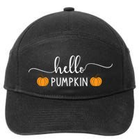 Hello Pumpkin Cute Fall 7-Panel Snapback Hat
