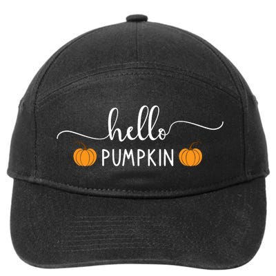 Hello Pumpkin Cute Fall 7-Panel Snapback Hat